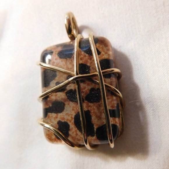 Cheetah Print Pendant Vintage - Picture 1 of 3